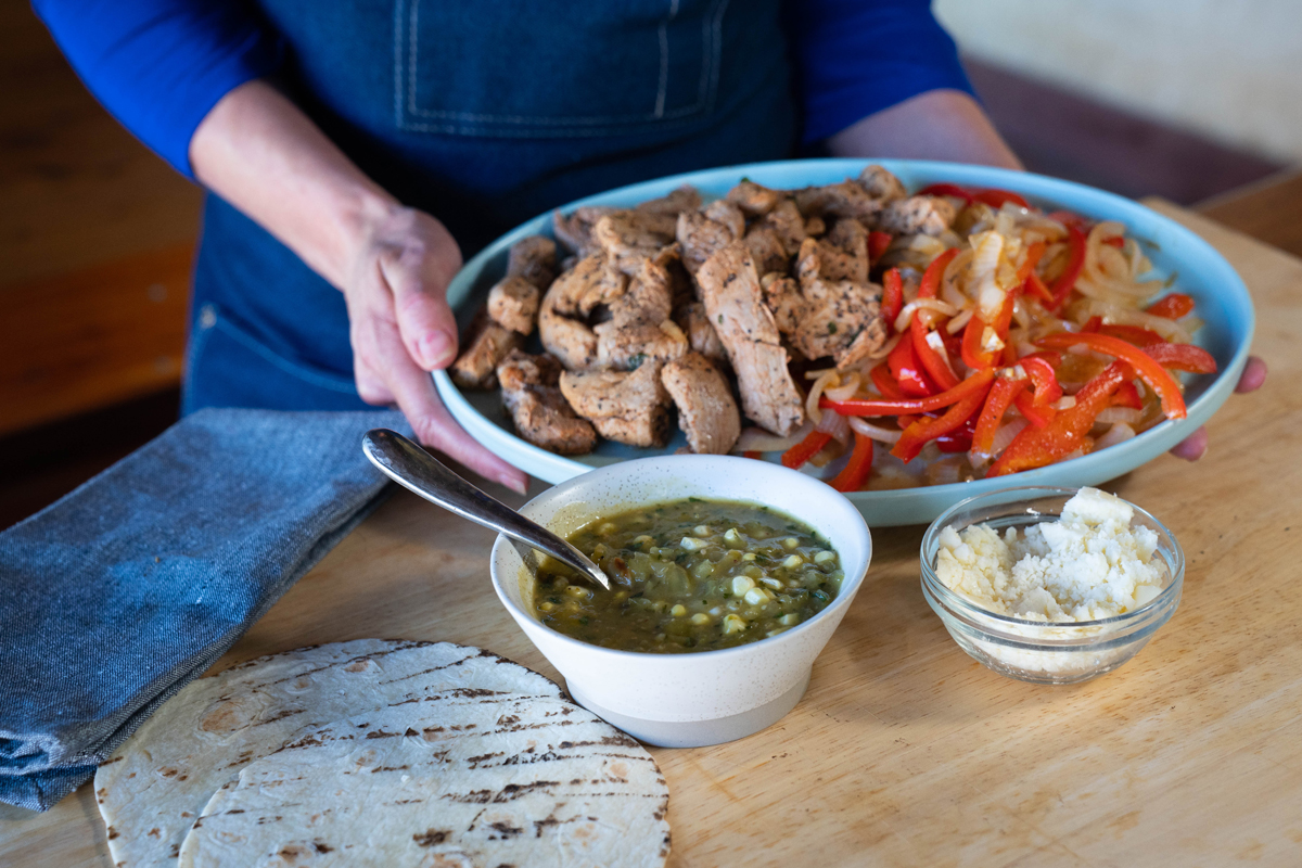 Pork Tenderloin Fajitas with Salsa Verde Prairie Fresh